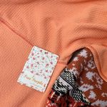 Free People NWT  Desert Orange Waffle Thermal Sweater Knit Long Sleeve Top Large Photo 3