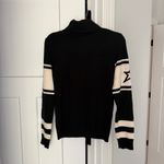 Perfect Moment Ski Black Turtleneck Sweater Star Ivory Wool Stretch Size M Photo 6