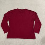 Ny Collection NWT  Cardigan Sweater Women L Burgundy Button Scoop Neck Preppy Photo 3