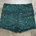 Fleo Booty Shorts Green Animal Print Size‎ Medium Photo 0