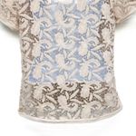 Loft Crochet Lace Paisley Cutout Sheer Overlay Blouse Top Ballet Pink Small Photo 7