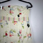Anthropologie Maeve Floral Strapless Mini Dress Yellow Sz Photo 2