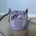 Mini Dempsey Bucket Bag In Signature Jacquard With Stripe And Coach Patch C8322 Photo 1