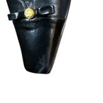 St. John black leather pumps with accent bow women's size 6 Photo 8