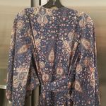 Raga ππ Poseidon Maxi Wrap Dress ~ Navy Blue Multi-Color Paisley Print S NWT Photo 7