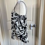 EXPRESS Tropical Strappy Camisole Tank Top (Black/White) - Small Photo 3