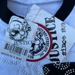 New Vintage 90s Popeyes 1929 White Graphic T Photo 5