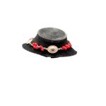 Vintage Womens Black & Red Beaded Boho Rodeo Concho Cowgirl Necklace 31" Photo 3