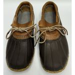 Bean Boot by LL Bean Duck Shoes Women's Sz 8M Brown Leather Low Top Slip Photo 1