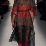 NWOT Valentino lace cape sleeve dress size8 Black Size 8 Photo 1