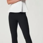 Spanx  The Perfect Pant Slim Straight Ankle Pants Black Size L Back Slit H Rise Photo 0