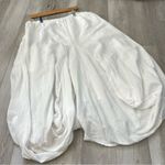 Lagenlook Balloon Skirt cotton asymmetrical midi womens White (medium) artsy vtg Photo 3