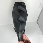 Unbranded Woven Strap Leather Shoulder Tote Bag Black Photo 5