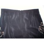 Womens Worth New York $498 8 USA Print Silk Pants Black Brown Wide Ethnic Border Photo 5