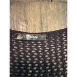 Crochet knit beach cover up tunic mini dress size small black Black Photo 4