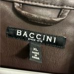 Baccini  Women's Brown Faux Leather Jacket XL Photo 4