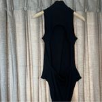 Guess Black Verena Sleeveless Mock Neck Ribbed Backless Bodysuit Size Large Photo 10
