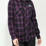 SWIXXZ Purple Plaid Flannel Shirt Know Your Enemy Goth Punk Emo Photo 0