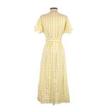 Madewell NWT Dolman-Sleeve Tie-Waist Midi in Pear Gingham Check Apron Dress 00 Photo 1