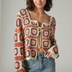 Lucky Brand Geo Crochet Cardigan Size L New w/Tag $149 Photo 12