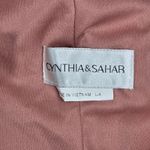 Cynthia & Sahar Shirred Shoulder Stretch Satin Mermaid Dress L CS100 NWT Pink Size L Photo 5