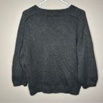 CAbi Cultured gray knit chunky pearl snap button cardigan size medium Photo 2