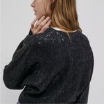 Maeve  Anthropologie Sparkling Black‎ Cardigan M/L Photo 2