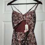 NWT $89 • Leyden • Mini Dress • Blossom Jacquard • Burgundy • XS • Floral Red Photo 2