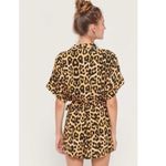 Urban Outfitters Zoe Side Tie Wrap Leopard Print Romper Skort size XS Photo 3
