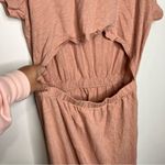 Old Navy  waist defined short sleeve cut out back slub knit midi dress size large Photo 9