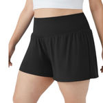 Halara Super High Waisted Pocket & Pocket 2-in-1 Yoga Shorts 4” Sz 1X Long Black Photo 0
