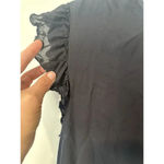 Wilfred  Aritzia Sidonie Tiered Black Babydoll Dress Flutter Sleeve Lined 1478 Photo 5