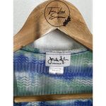 Jordan Taylor Sheer Knit Coverup Tunic Mini Dress Medium M Blue Green White Photo 1