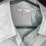 Vince  Oversized Long Sleeve cotton Shirt Women med Relaxed Button up mint green Photo 5