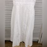 Ecowish 100% Cotton White Eyelet Cap Sleeve Dress-Large Photo 2