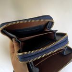 Forever Young korea navy blue multi zipper pouch clutch wallet credit cards Photo 5