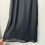 Jonathan Martin Vtg Y2K Black Slip Maxi Dress Velvet Floral Bodice Sz S/M Photo 14