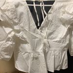 Chocolate USA, white shirt, deep V in the back with a tie NWT Size M Photo 1