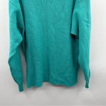 Free People  Oasis‎ Blue Softly Structured Knit Tunic Turtleneck Sweater Size XS Photo 3