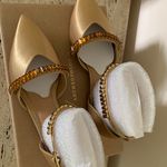 Anthropologie Satin Pointed-Toe Embellished Slingback Flats Photo 6