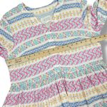 Destination 365 Floral V Neck Tiered Bell Sleeve Tunic Shift Dress White Multi Size M Photo 11