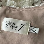 Eliza J ELIZA‎ J Ivory Floral Lace Overlay Shift Dress Size 8 Photo 6
