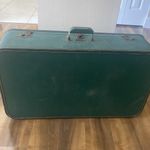 Vintage Lady Baltimore Green Hard Case Suitcase Starline Mid Century Modern Deco Photo 0