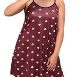 SheIn Red & white hearts satin nightgown. New. Size XL Photo 3