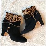Taryn Rose  Tempie Suede‎ Leopard Print Ankle Bootie Photo 0