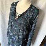 CAbi Womens Size M Multicolor Abstract Long Sleeve Lined Boho Artsy Photo 3