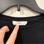 Mango  Black Long Sleeve Top Size Medium EUC Photo 3