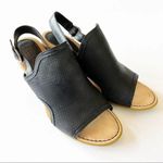 Born Stella‎ Black Perforated Leather Heeled Comfort Sandal Women’s Size 10 Photo 1