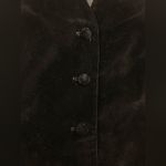 Vintage Rich Black Textured Lined Velvet Vest Photo 2