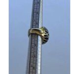 Vintage Enamel Zebra Round Ring Gold Black Women’s Size 6.5” Statement Ring Photo 8